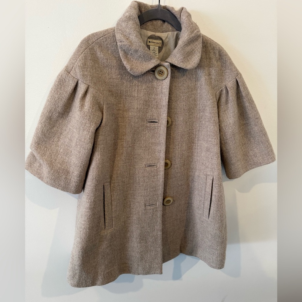 Elevenses Beige Trench Coat with Wide Sleeves
